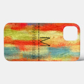 Holzkörnmonogramm Case-Mate iPhone Hülle (Rückseite (Horizontal))