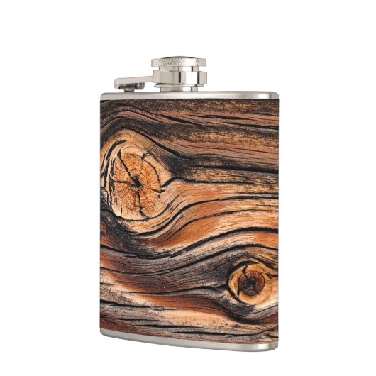 Holzkörnmuster Flachmann (Links)