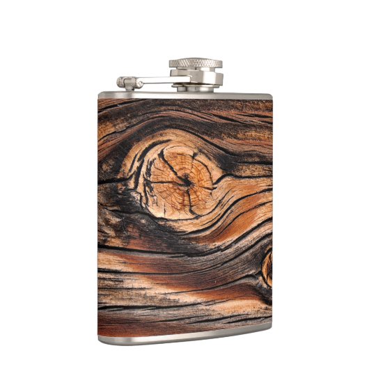 Holzkörnmuster Flachmann (Rechts)