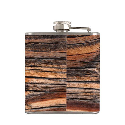 Holzkörnmuster Flachmann (Rückseite)