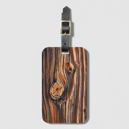Holzkörnmuster Gepäckanhänger (Vorderseite Vertikal)