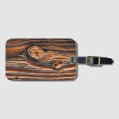 Holzkörnmuster Gepäckanhänger (Vorderseite (Horizontal))