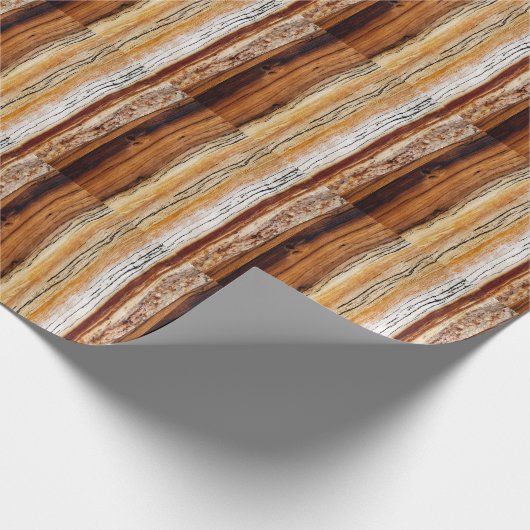 Holzkörnmuster Geschenkpapier (Ecke)