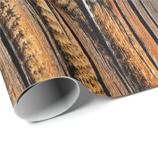 Holzkörnmuster Geschenkpapier (Rolleneckpunkt)