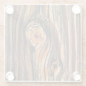 Holzkörnmuster Glasuntersetzer (Rückseite)