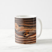 Holzkörnmuster Kaffeetasse (VorderseiteRechts)