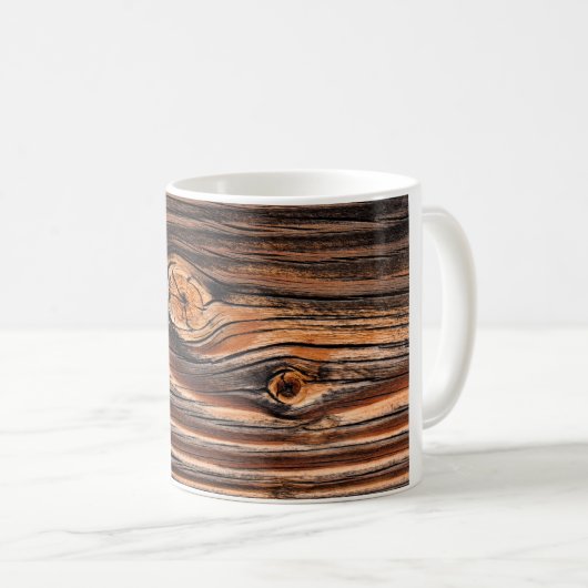 Holzkörnmuster Kaffeetasse (VorderseiteRechts)