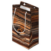 Holzkörnmuster Kleine Geschenktüte (Vorderseite Schrägansicht)