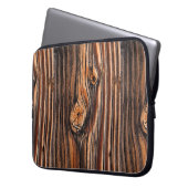 Holzkörnmuster Laptopschutzhülle (Vorderseite Links)
