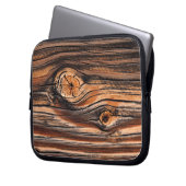 Holzkörnmuster Laptopschutzhülle (Vorderseite Links)