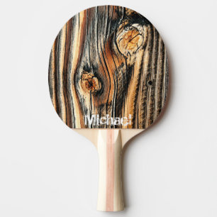 Holzkörnmuster - Personalisiert Tischtennis Schläger