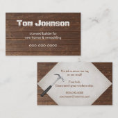 Holzkörnmuster Visitenkarte (Vorne/Hinten)