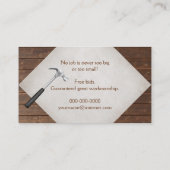 Holzkörnmuster Visitenkarte (Rückseite)