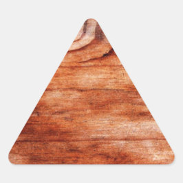Holzkörntextur Dreieckiger Aufkleber