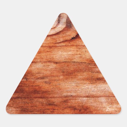 Holzkörntextur Dreieckiger Aufkleber (Vorderseite)