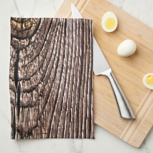 Holzkörntextur Handtuch (Viertel Falte)