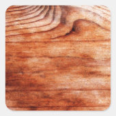 Holzkörntextur Quadratischer Aufkleber (Vorderseite)