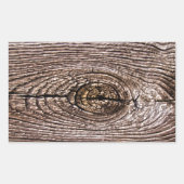 Holzkörntextur Rechteckiger Aufkleber (Vorderseite)