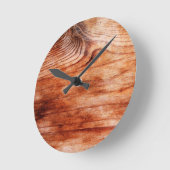 Holzkörntextur Runde Wanduhr (Winkel)
