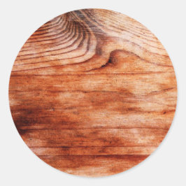 Holzkörntextur Runder Aufkleber