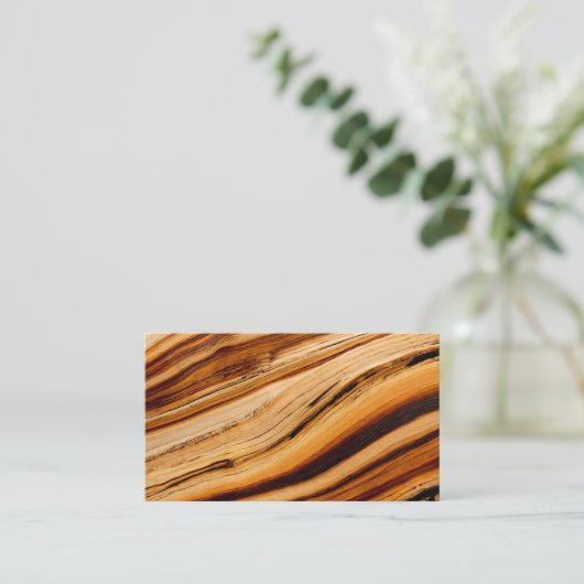 Holzkörntextur Visitenkarte (Stehend Vorderseite)