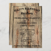 HOLZKÖRPER FOTO YUKON GEBURTSTAGEINLADUNG EINLADUNG (Vorne/Hinten)