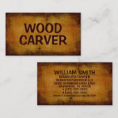 Holzkreuz - Antike Visitenkarte (Vorne/Hinten)