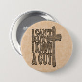 Holzkreuz Christi 3d Christliches Design Button (Vorne & Hinten)