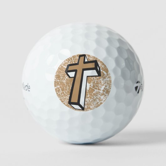 Holzkreuz Golfball (Vorderseite)
