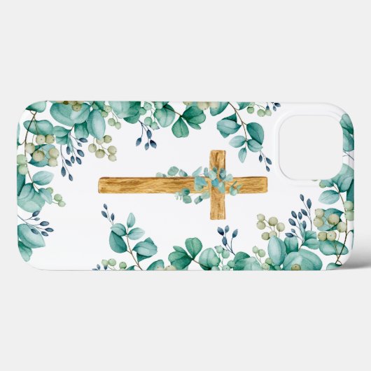 Holzkreuz mit Eukalyptus iPhone-Gehäuse Case-Mate iPhone Hülle (Rückseite (Horizontal))