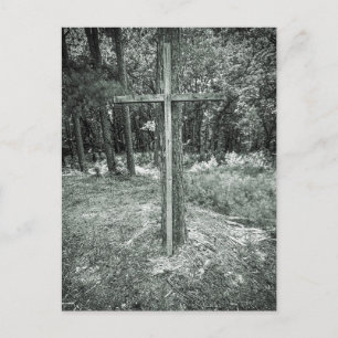 Holzkreuz Red Hill Cemetery Milledgeville GA Postkarte