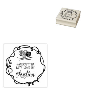 Holzkunst Briefmarke handgefertigt mit Liebe Gummistempel