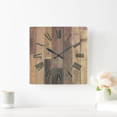 Holzkunst Quadratische Wanduhr (Zuhause)