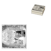 HolzkunststststempelHandgefertigte Briefmarke der Gummistempel (Stempel)