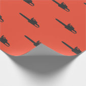 Holzkutter ketten Pattern Wrapping Paper Geschenkpapier (Ecke)