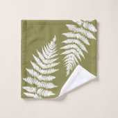Holzland Fern Leaf - Farben für den eigenen Hinter Badhandtuch Set (Waschlappen)