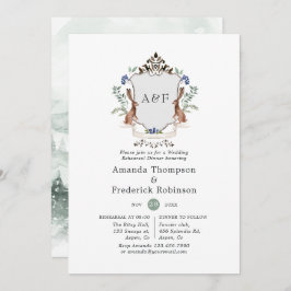 Holzland Laurel Wappen Monogram Probe Dinner Einladung
