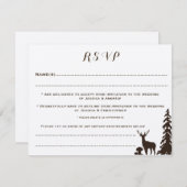 Holzlandbrown Kraft - angepasste RSVP-Karte für Ho Einladung (Vorne/Hinten)