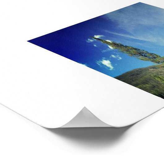 Holzlandpanoramische Farbfotografie Poster (Ecke)