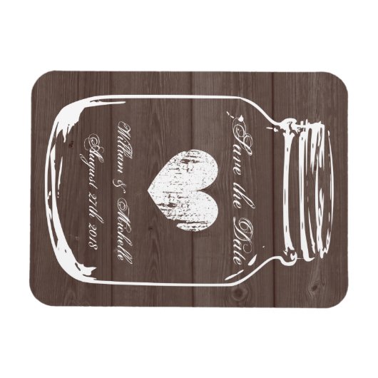 Holzländungs-Chill-Glas Speichern Sie den Datums-M Magnet (Horizontal)