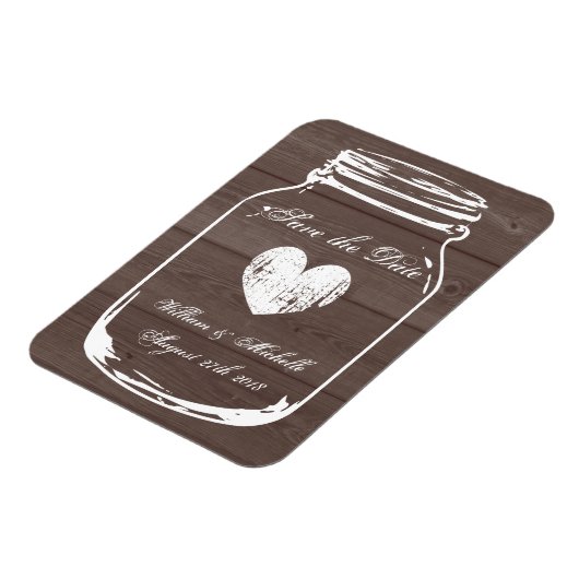 Holzländungs-Chill-Glas Speichern Sie den Datums-M Magnet (Linke Seite)