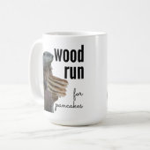 Holzlauf für Pfannkuchen (mit Woodchuck) Kaffeetasse (Vorderseite Links)