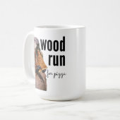 Holzlauf für Pizza (mit Woodchuck) Kaffeetasse (Vorderseite Links)