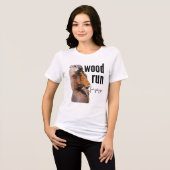 Holzlauf für Pizza (mit Woodchuck) Tri-Blend Shirt (Vorderseite voll)