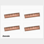 Holzläufer zur Messung von Stick School Mathe Lehr Rechteckiger Aufkleber (Blatt)