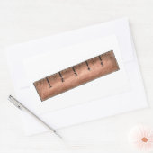 Holzläufer zur Messung von Stick School Mathe Lehr Rechteckiger Aufkleber (Umschlag)