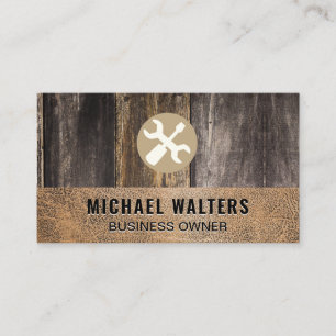 Holzleather   Hardware Tools Business Card Visitenkarte