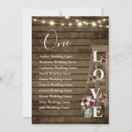 Holzleiter Burgundy Bläsertisch Einsitzkarte