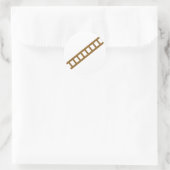 Holzleiter Runder Aufkleber (Tasche)