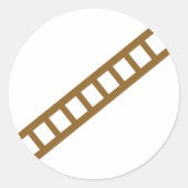 Holzleiter Runder Aufkleber (Vorderseite)